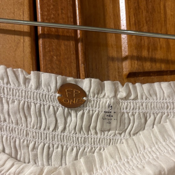 Free People White Asymmetrical Strapless top - Picture 2 of 6